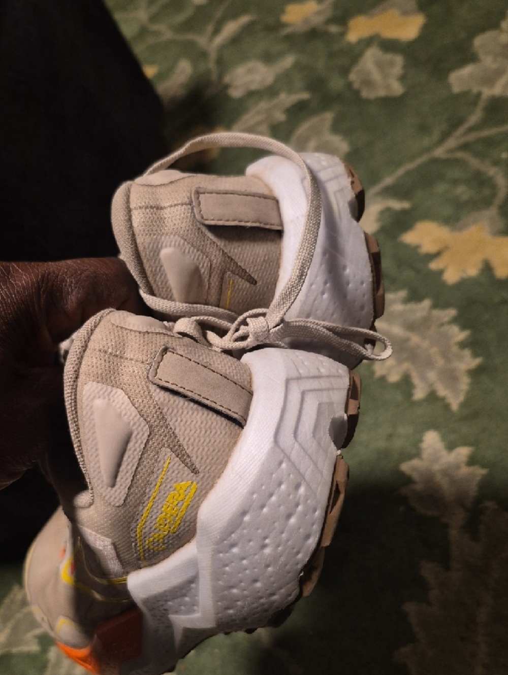 Brooks beige running sneakers with orange and yellow accents - Picture 5 of 7